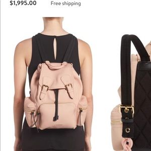 AUTHENTIC Pink medium rucksack Burberry backpack